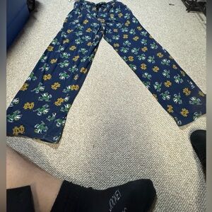 Navy Pajama Pants with Gold and Green  notre  dame   Logo